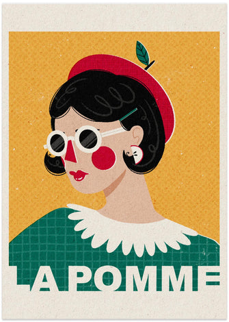 Art Prints of La Pomme French Fashion Portrait