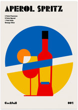 Art Prints of Aperol Spritz Cocktail Bauhaus Art Print