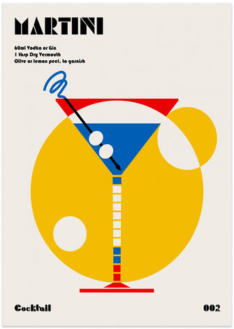 Art Prints of Martini Bauhaus Cocktail