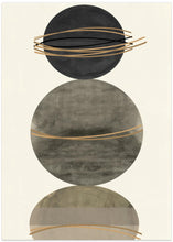 Art Prints of 3 Grey and Gold Spheres 2