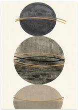 Art Prints of 3 Grey and Gold Spheres 1