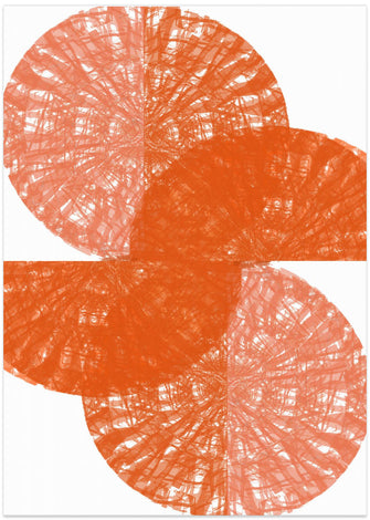 Art Prints of Orange Circle Fans 1