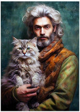 Art Prints of Man With A Cat