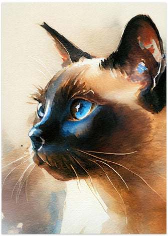 Art Prints of Cat watercolor painting animal