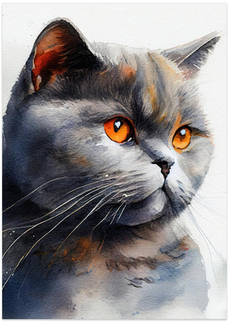 Art Prints of Cat watercolor painting animal