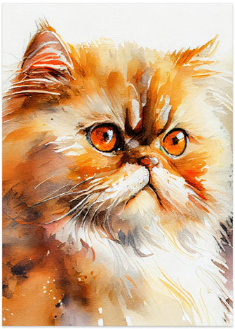 Art Prints of Cat watercolor painting animal