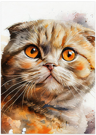 Art Prints of Cat watercolor painting animal