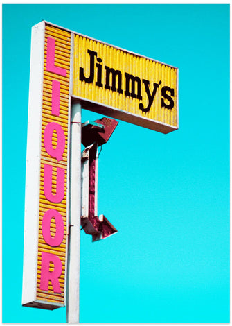 Art Prints of Jimmy's Liquor Sign