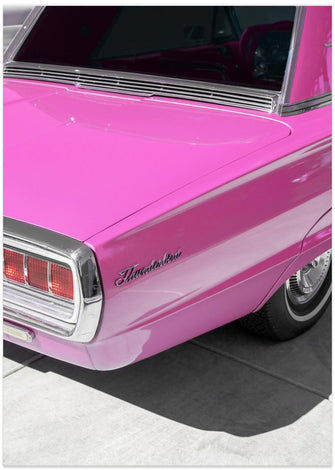 Art Prints of Vintage Pink 1965 Thunderbird