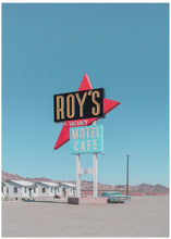 Art Prints of Roy's Motel Cafe Retro Sign