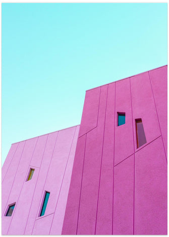 Art Prints of Saguaro Hotel Pink Building Walls