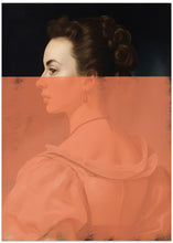 Art Prints of Altered Portrait of Woman Orange Modern Art