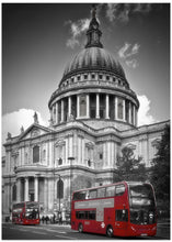 Art Prints of LONDON St. Paul’s Cathedral &amp; Red Bus