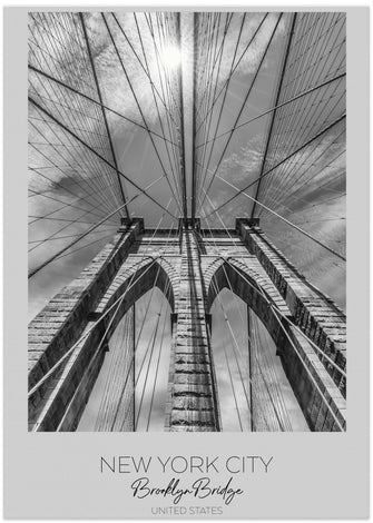 Art Prints of In focus: NEW YORK CITY Brooklyn Bridge in detail