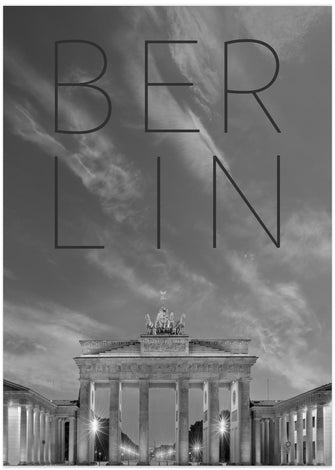 Art Prints of BERLIN Brandenburg Gate | Text &amp; Skyline