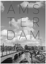 Art Prints of AMSTERDAM Magere Brug | Text &amp; Skyline