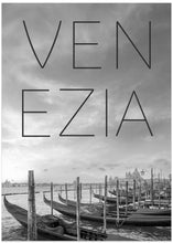 Art Prints of VENICE Gondolas &amp; Santa Maria della Salute | Text &amp; Skyline