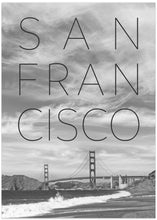 Art Prints of Golden Gate Bridge &amp; Baker Beach | Text &amp; Skyline