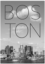 Art Prints of BOSTON Skyline North End &amp; Financial District | Text &amp; Skyline