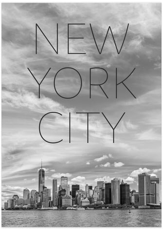 Art Prints of NYC Lower Manhattan &amp; Hudson River | Text &amp; Skyline