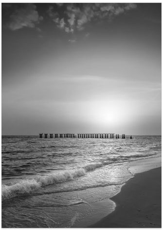 Art Prints of Gasparilla Island - Monochrome coastal impression