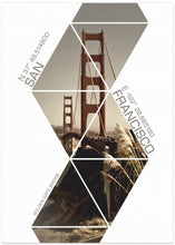 Art Prints of Coordinates SAN FRANCISCO Golden Gate Bridge