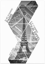 Art Prints of Coordinates PARIS Eiffel Tower | monochrome