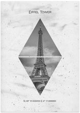 Art Prints of Coordinates PARIS Eiffel Tower