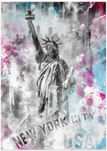 Art Prints of POP ART Statue of Liberty - Splashes