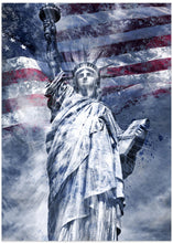 Art Prints of Modern Art STATUE OF LIBERTY | blue