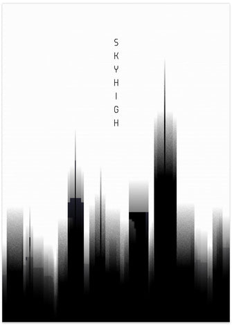 Art Prints of Graphic Art SKYHIGH | white