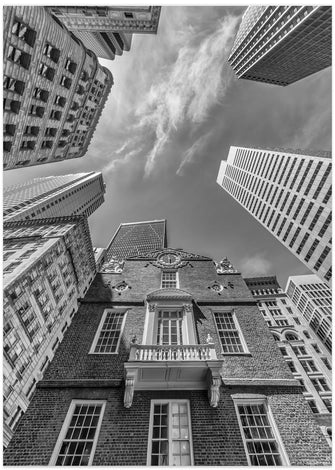 Art Prints of BOSTON Monochrome Old State House