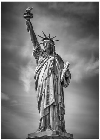 Art Prints of NEW YORK CITY Monochrome Statue of Liberty