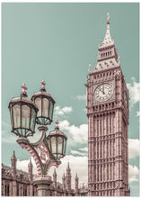 Art Prints of LONDON Elizabeth Tower | urban vintage style