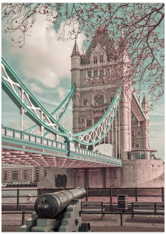 Art Prints of LONDON Tower Bridge in Detail | urban vintage style