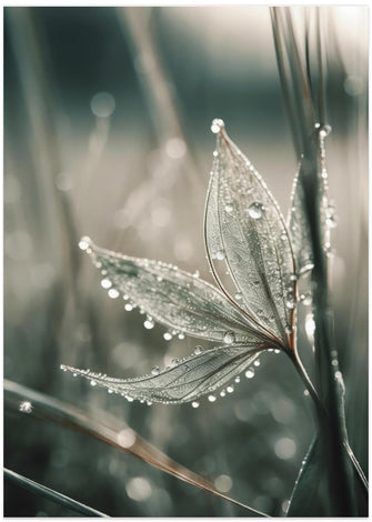 Art Prints of Green Wet Leaf No 1