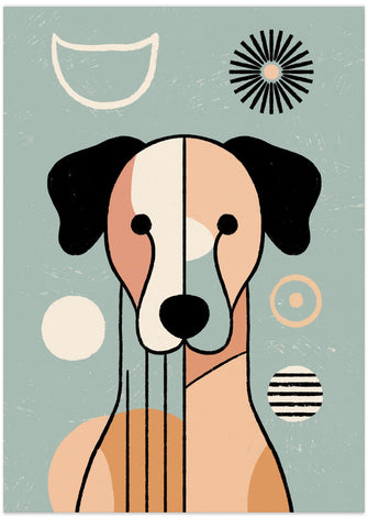 Art Prints of Geometric Dog 01