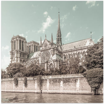 Art Prints of PARIS Cathedral Notre-Dame | urban vintage style