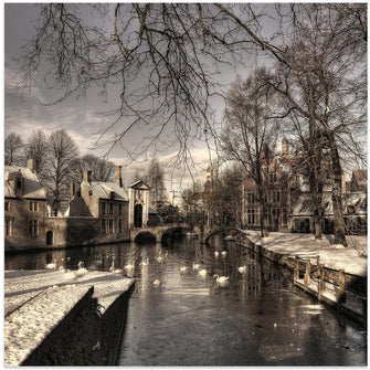 Art Prints of Bruges in Christmas dress